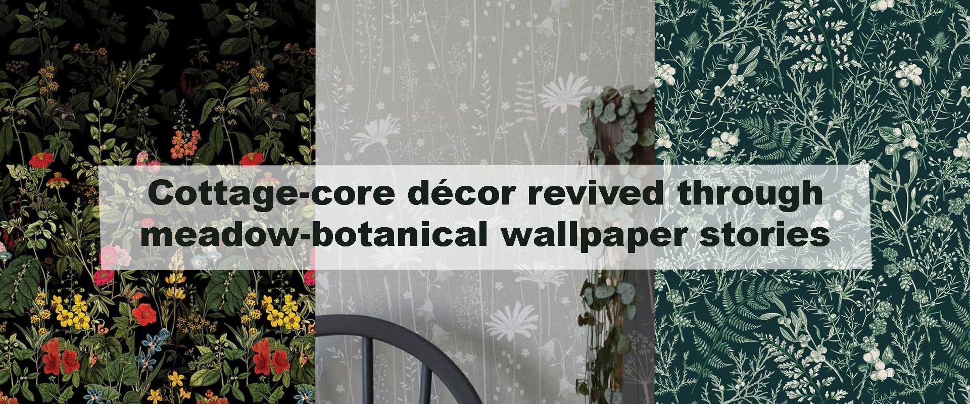 Cottage-core décor revived through meadow-botanical wallpaper stories