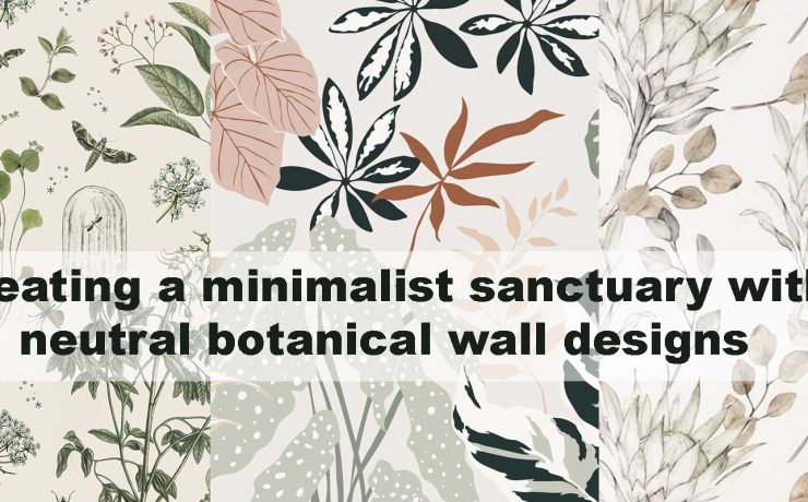 Creating a minimalist sanctuary with neutral botanical wall designs