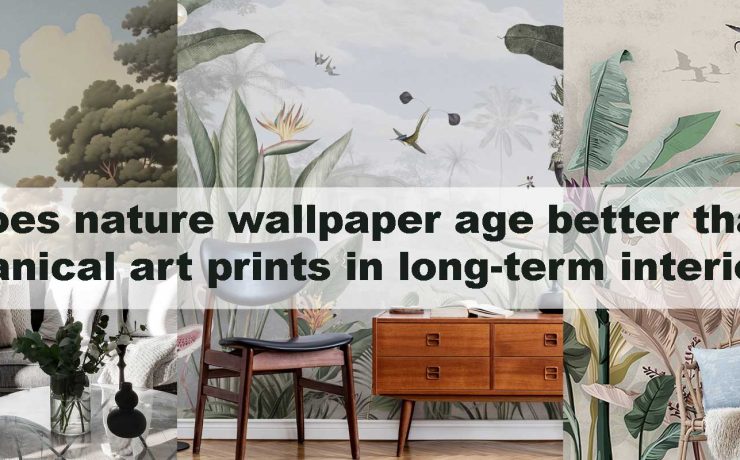 Does nature wallpaper age better than botanical art prints in long-term interiors?