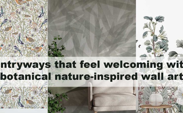 Entryways that feel welcoming with botanical nature-inspired wall art
