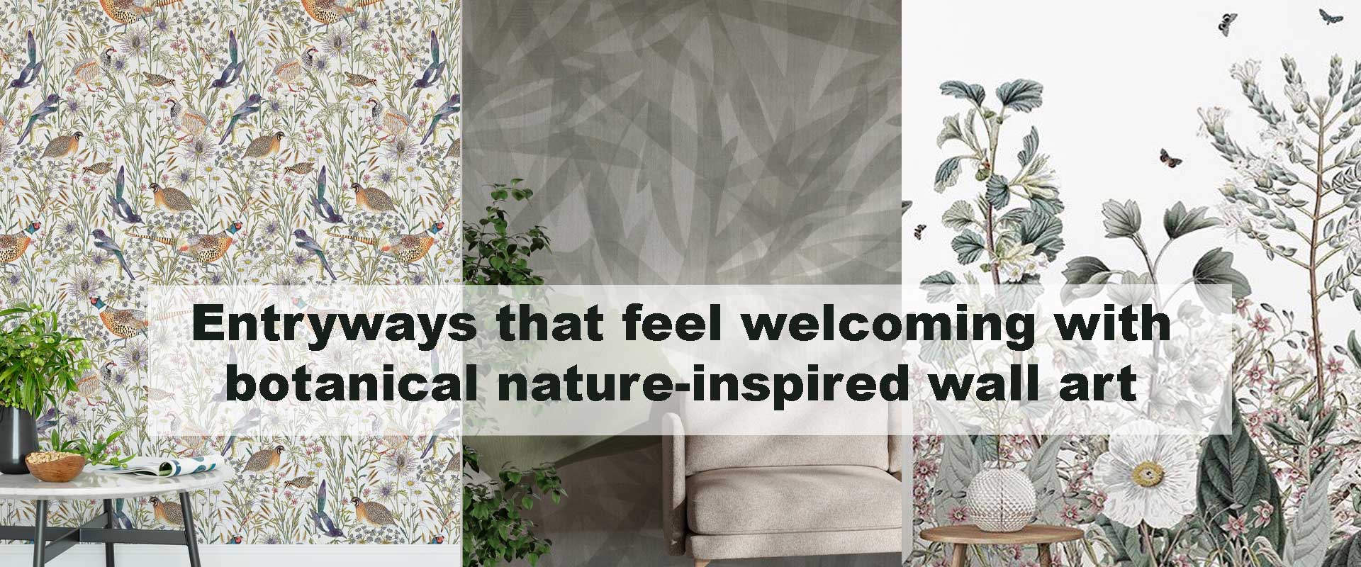 Entryways that feel welcoming with botanical nature-inspired wall art