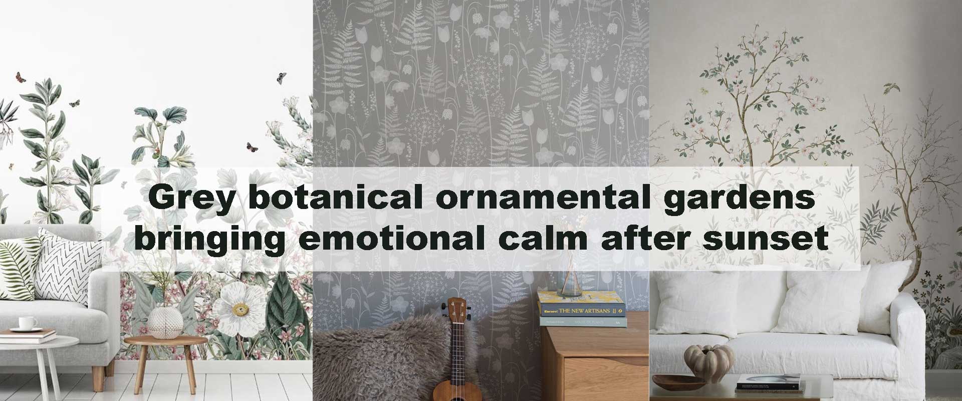 Grey botanical ornamental gardens bringing emotional calm after sunset