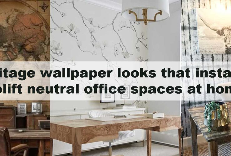 Heritage wallpaper looks that instantly uplift neutral office spaces at home