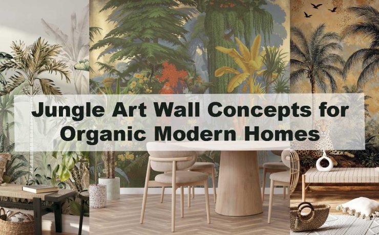 Jungle Art Wall Concepts for Organic Modern Homes