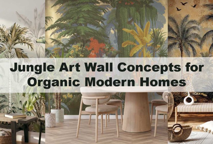 Jungle Art Wall Concepts for Organic Modern Homes