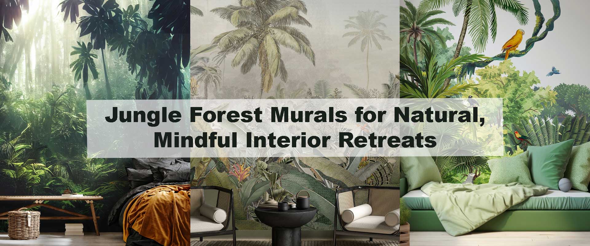 Jungle Forest Murals for Natural, Mindful Interior Retreats