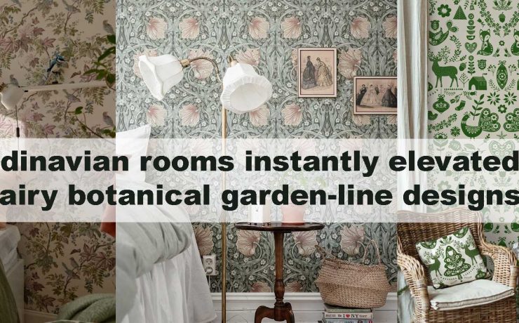 Scandinavian rooms instantly elevated with airy botanical garden-line designs