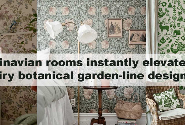 Scandinavian rooms instantly elevated with airy botanical garden-line designs