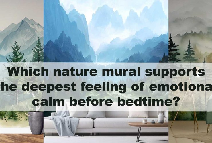 Which nature mural supports the deepest feeling of emotional calm before bedtime?
