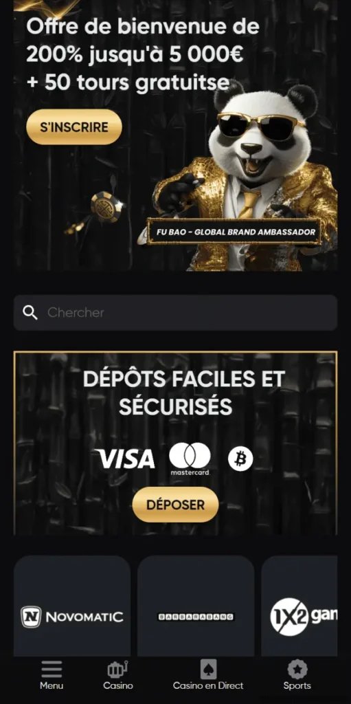 Golden panda connexion à France