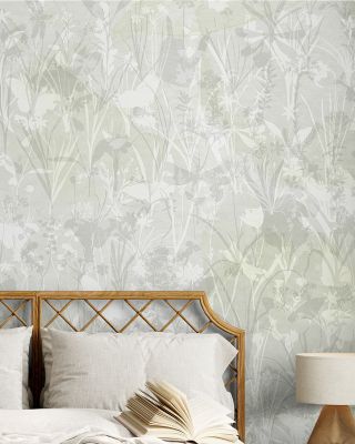Herbals and Butterflies Double Silhouette Green