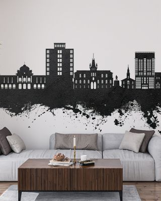 Georgetown Guyana Skyline Black & White Wallpaper