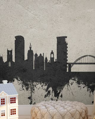 Sunderland England Skyline Concrete Wallpaper