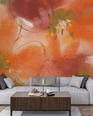 Tribal Lilies I Floral Wallpaper