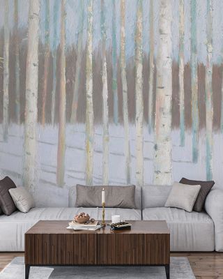 Winter Birch Scenic Wallpaper