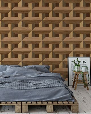 Braided Wood Small Rustic Wallpaper