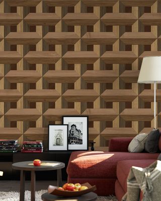 Braided Wood Small Rustic Wallpaper