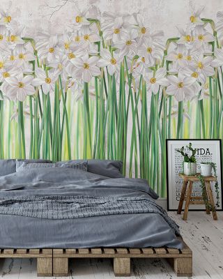 Daffodils Meetup Spring Floral Wallpaper