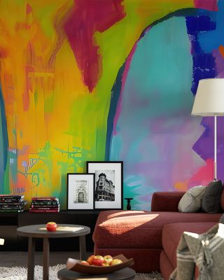 Mixed Eruption Abstract Art Wallpaper