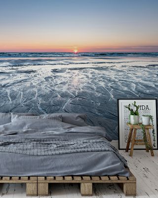 Low Tide Coastal Wallpaper