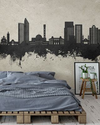 Algiers Algeria Skyline Concrete Wallpaper