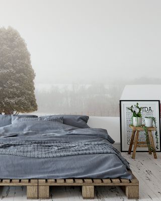Winter Farm Serene Countryside Wallpaper