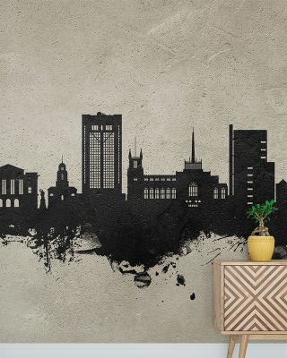 Blackburn England Skyline Concrete Wallpaper
