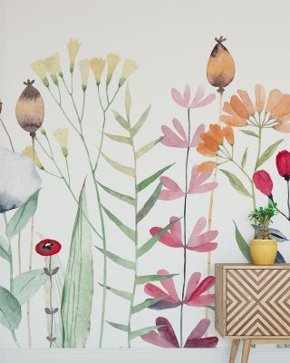 Vibrant Floral Jungle Wallpaper