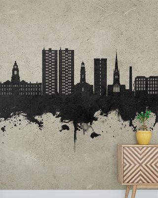 Stockport England Skyline Concrete Wallpaper