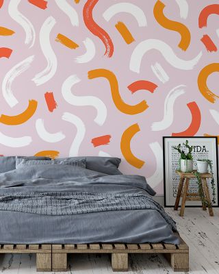 Fun Turns Pink Abstract Wallpaper