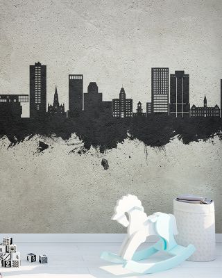 Halifax Canada Skyline Concrete Wallpaper