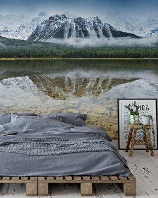 Waterfowl Lake I Scenic Wallpaper