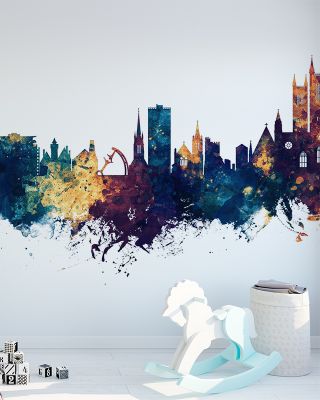 Lincoln England Skyline Blue & Bronze