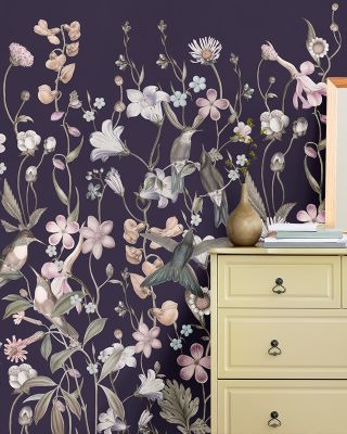 Sound of Spring Dark Blue Floral Elegance