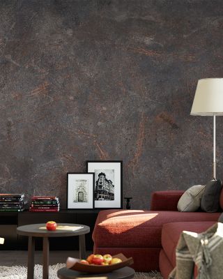 Distressed Iron Panoramic Industrial Wallpaper