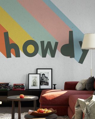 Howdy Rainbow Playful Wallpaper