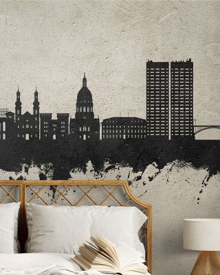 Mainz Germany Skyline Concrete Wallpaper