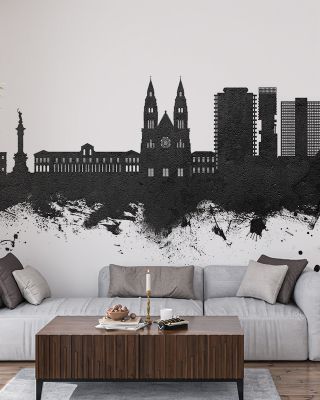 Quito Ecuador Skyline Black & White