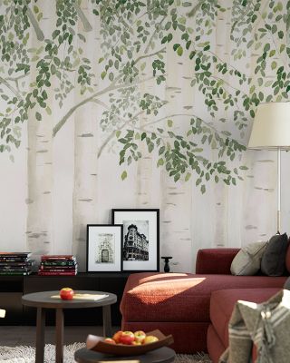 Fresh Forest Green Botanical Wallpaper