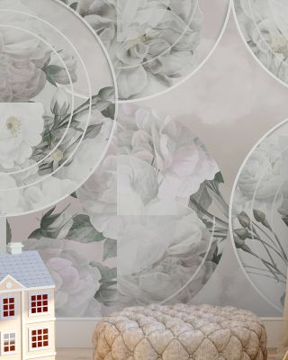 Retro Roses Wall Mural