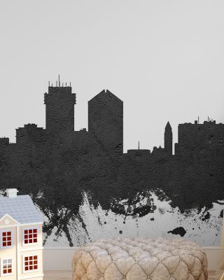 Wichita Kansas Skyline Black & White