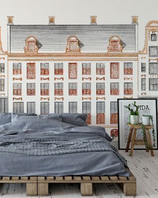 Amsterdam Canal Houses IV Scenic Wallpaper