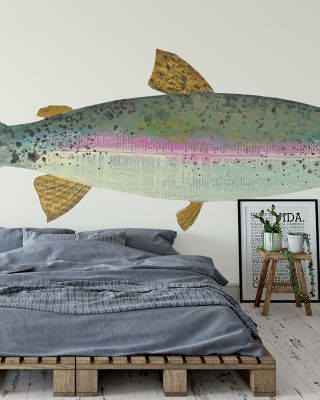 Angling in the Stream I Tranquil Wallpaper