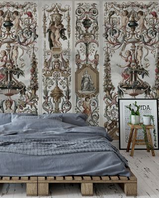Baroque Panel Classic Elegance Wallpaper