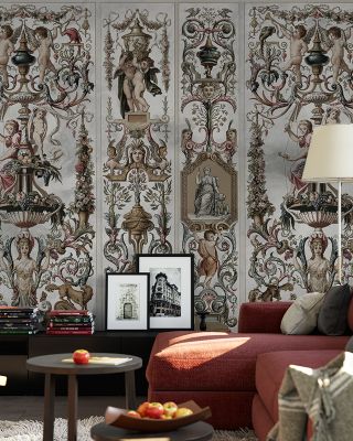 Baroque Panel Classic Elegance Wallpaper