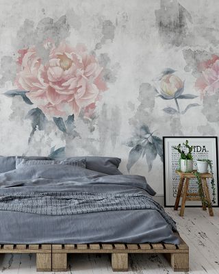 Blurry Peonies Dreamy Floral Wallpaper