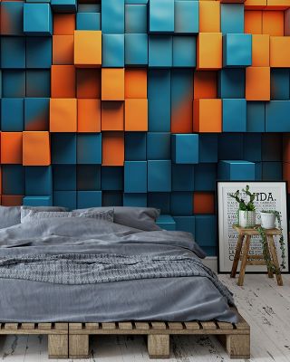 Dancing Bricks Urban Wallpaper