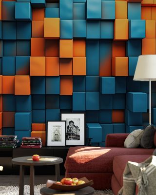 Dancing Bricks Urban Wallpaper