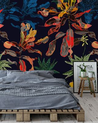 Exotic Plants Bloom Tropical Wallpaper