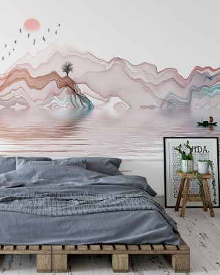 Floating Sun Serene Wallpaper